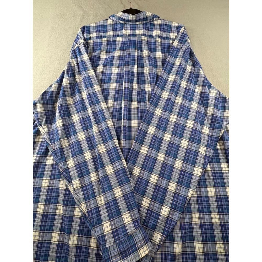Ralph Lauren Performance Mens 4XLT Blue Plaid Stretch Button Down Shirt New - Picture 2 of 14